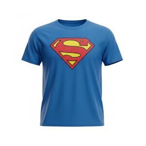 Superman Logo Blue Graphic T-Shirt Men’s XL DC Studios New